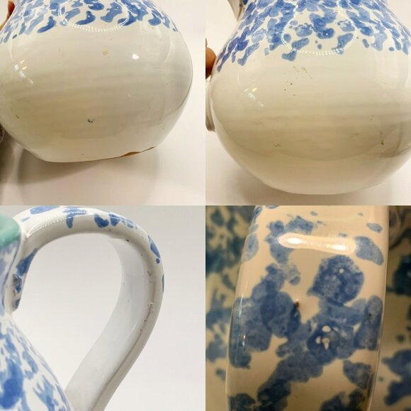 Vintage Italian Ceramic Hand-Painted Pottery Pitcher/Vase - Picture 8 of 9